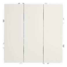 Изображение Выключатель 3-клавишный Voltum S70, хлопок (механизм + накладка)