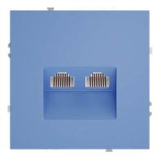 Изображение Розетка компьютерная двойная RJ45 кат.6 Voltum S70, деним (механизм + накладка)